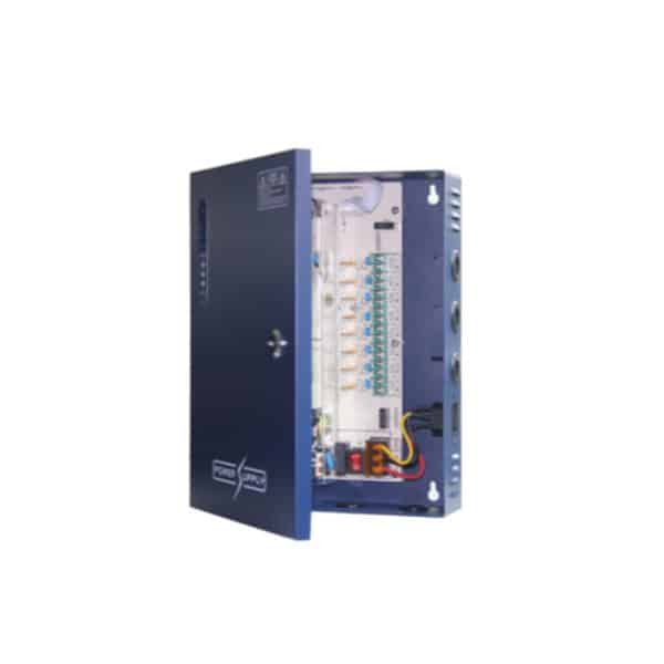 FUENTE DE PODER CCTV 20A 12V 18CH LED FUSIBLE PTC POR CH KAS-DC121820