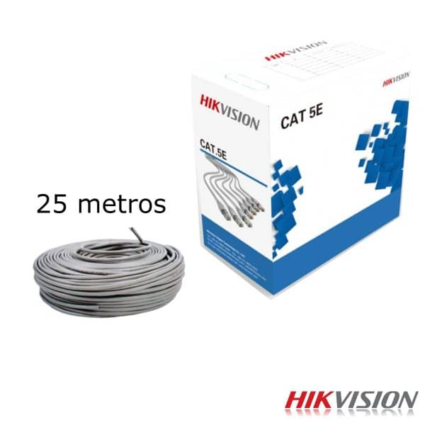 ROLLO CABLE UTP 25M CAT5E COBRE HIKVISION