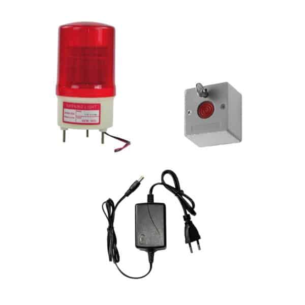 KIT ALARMA PANICO BALIZA. SIRENA - FUENTE 12V 1A - HIKVISION