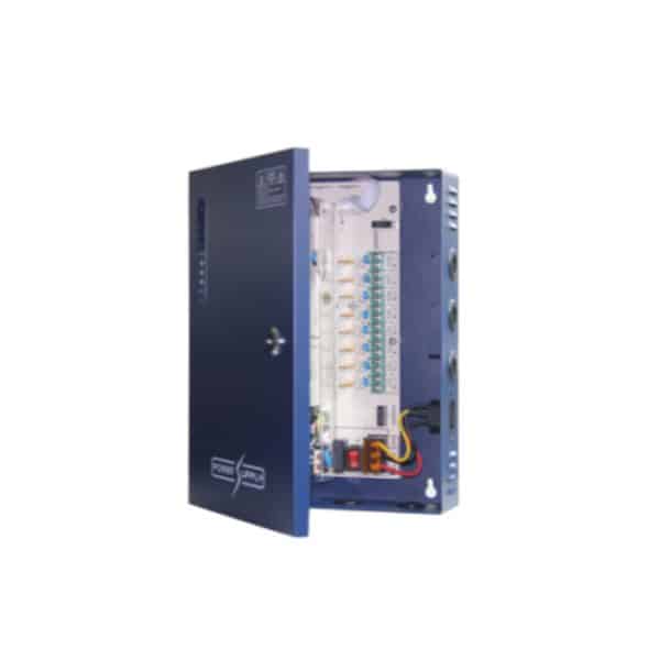 FUENTE DE PODER CCTV 10A 12V 9CH LED/FUSIBLE PTC POR CH KAS-DC120910