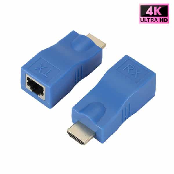 EXTENSOR HDMI RJ45 HASTA 30M DE CABLE DE RED UTP GENERICO