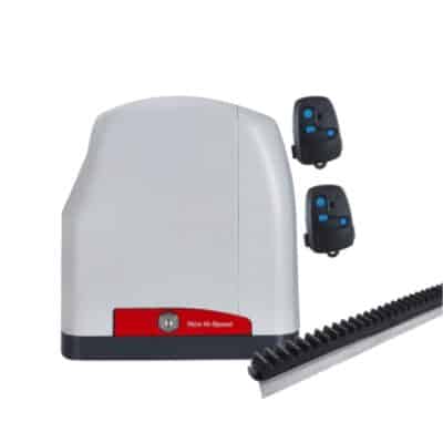 KIT MOTOR SR600IHS CON CENTRAL - 2 CONTROLES - 3MT CREMALLERA NYLON NICE