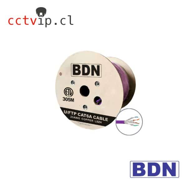 CABLE U FTP CAT 6A 23AWG LSZH VIOLETA 305M ETL BDN