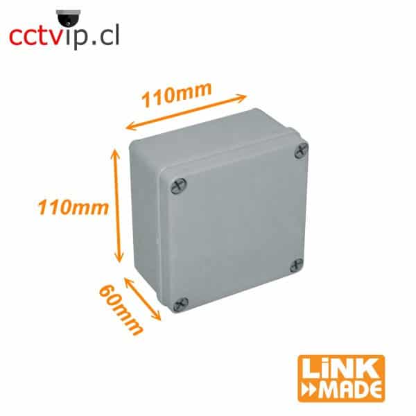 CAJA ESTANCA 110X110X60MM GRIS PS 4-TORNILLOS-PS S CONOS LINKCHIP