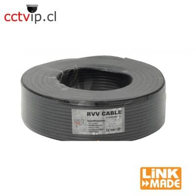 CORDON NEGRO PVC 2X1MM 100MT CABLE ELECTRICO COBRE RVV 8-10AMP 17AWG