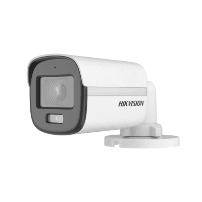 CAMARA TVI COLORVU 3K LENTE 2.8MM 20M LUZ BLANCA MICROFONO DS-2CE10KF0T-PFS HIKVISION