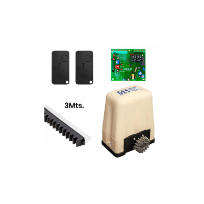 KIT MOTOR DZ3 (600KG) RESIDENCIAL 3 MT CREM NYLON 2 CONTROLES 30 CICLOS HORA 17M ROSSI