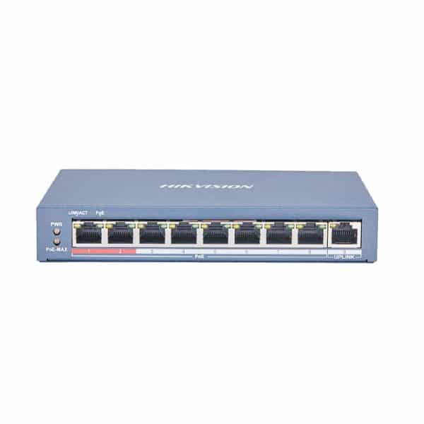 SWITCH 8 PTS POE- 1PE NO ADMIN DS-3E0109P-E(C) HIKVISION