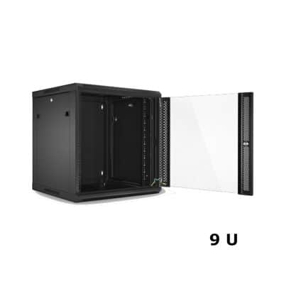 RK1009-3L. LINKMADE RACK 9U 10-PULG-ANCHO 30CM-FONDO NEGRO