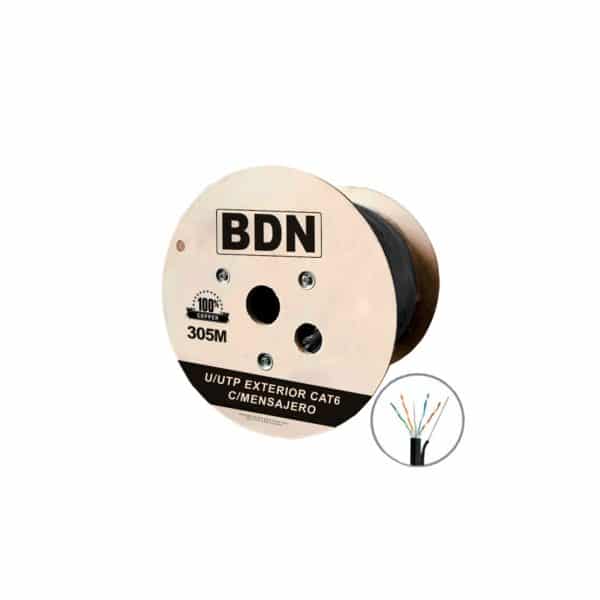 CABLE UTP CAT6 EXTERIOR - C MENSAJERO UNIFILAR CARRETE 305M