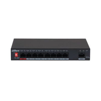 SWITCH 8 PTS 10 100 - 1 UPLINK 96W NO ADMIN DH-PFS3009-8ET-96 DAHUA