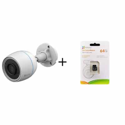CAMARA IP WIFI H3C FHD 2MP IA COLOR MICROFONO CS-H3C-R100-1K2WFL - MEMORIA 64GB EZVIZ