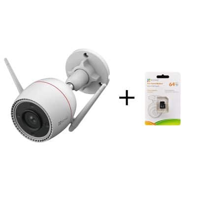 KIT CAMARA IP WIFI H3C 2K+ IA CS-H3C-R100-1J4WKFL - MEMORIA 64GB CS-CMT-CARDT64G EZVIZ