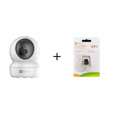 KIT CAMARA PT IP WIFI H6C FHD 2MP IR10M - MEMORIA 64GB EZVIZ