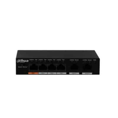SWITCH POE 4 PTS 10 100. ADMINISTRABLE DH-PFS3006-4ET-60-V2 DAHUA