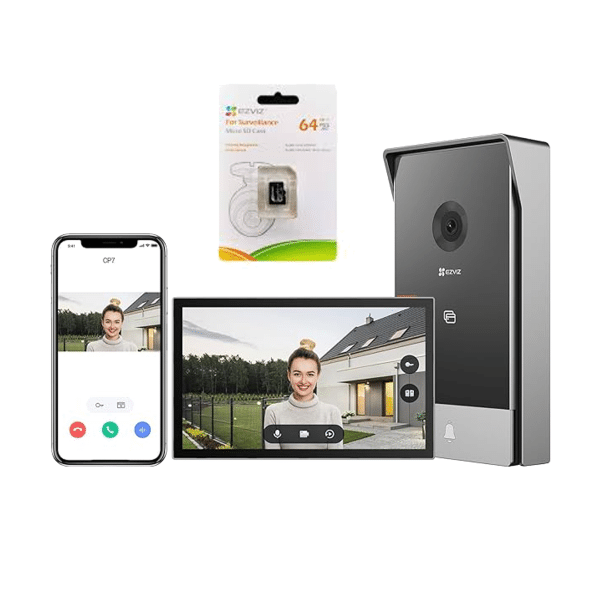 KIT VIDEO PORTERO IP HP7 2K 2 HILOS -MICRO SD 64GB EZVIZ