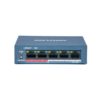 SWITCH ESCRITORIO 4PTS POE - 1FE DS-3E0105P-E M(B) HIKVISION
